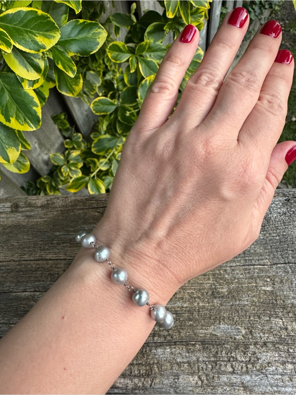 Silver Genuine Pearl-Link Bracelet for Women - Timeless Elegance by IPS